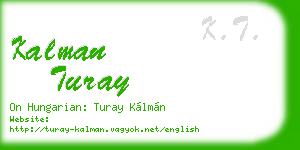 kalman turay business card