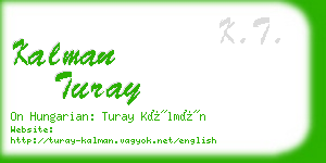 kalman turay business card